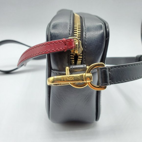 Fendi Mini Camera Case Leather Bag (RED ZIPPER Edition) - Picture 5 of 12